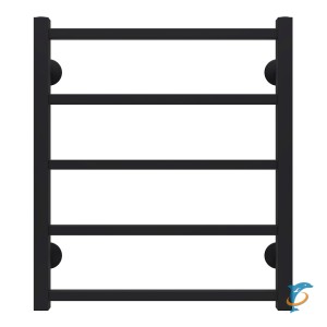 Полотенцесушитель водяной AZARIO ANCONA 500/600 квадрат, 5 секций, нижнее/диагональное подключение, 1/2", черный (AZ83877B)  (AZ83877B)