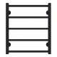 Полотенцесушитель водяной AZARIO ANCONA 500/600 квадрат, 5 секций, нижнее/диагональное подключение, 1/2", черный (AZ83877B)  (AZ83877B)