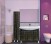 Мебель для ванной Misty Джулия 105 с зеркалом с полочкой прямая КРАКОЛЕТ черный