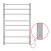 Полотенцесушитель электрический AZARIO MILAN 500/800 8 секций, диммер справа, белый (AZ90858W)