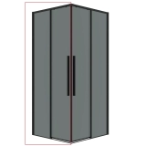 Душевое ограждение GROSSMAN Galaxy 120х195 стекло тонированное, профиль черный матовый — 