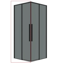 Душевое ограждение GROSSMAN Galaxy 120х195 стекло тонированное, профиль черный матовый — 