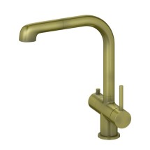 Смеситель для кухни с подключением фильтра и выдвижной лейкой Timo Saona 2346/02FL антик — 