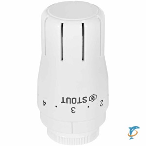 Головка термостатическая STOUT Design белая, жидкостная M30x1,5, SHTD-0002-003015W (SHTD-0002-003015W)