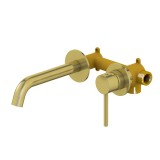 Смеситель для раковины встроенный Timo Saona 2372/17SM золото матовое — 