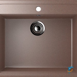 Односекционная мойка с отверстием под смеситель ULGRAN U-104 терракот  (U-104-307)