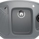 Угловая двухсекционная мойка с отверстием под смеситель ULGRAN U-501 темно-серый  (U-501-309)