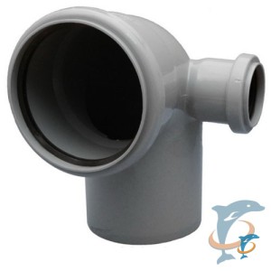 Отвод канализационный 110-50-90 правый ( Политек)  (О-110/50/90 правый)