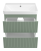Тумба с раковиной Brevita Victory 60 подвесная зеленая 2 ящика