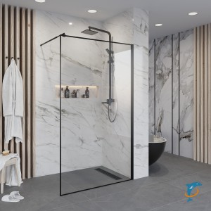 Душевая перегородка Niagara NG-687-12 BLACK (120x195) (NG-687-12BLACK)