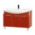 Мебель для ванной Misty Джулия 105 с зеркалом с полочкой прямая КРАКОЛЕТ красный