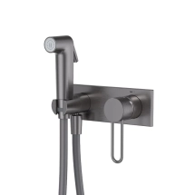 Гигиенический душ со смесителем Iddis Duna DUNGMV0i08, PVD графит матовый &mdash; Смеситель для душа с термостатом, Monet, IDDIS, MONSB00i75