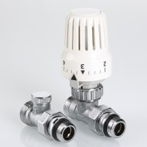 Комплект прямой термостатический VALTEC VT.046.NER  1/2 с переходом на «евроконус» — 