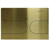 Кнопка смыва AZARIO NEW-TS механическая, двойной смыв, овальные кнопки, нержавеющая сталь 304, золото матовое (AZ-SS-001-G) &mdash; 