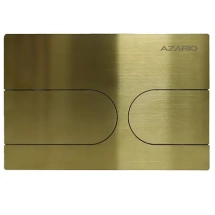 Кнопка смыва AZARIO NEW-TS механическая, двойной смыв, овальные кнопки, нержавеющая сталь 304, золото матовое (AZ-SS-001-G) &mdash; 