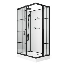 Душевая кабина Niagara Standart ST120/80/15QL/KL/BKT (120х80х225) низкий поддон(15см) черный, стекло прозрачное &mdash; 