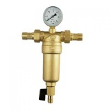 Фильтр TIM 3/4" промывной с манометром для тонкой очистки горячей воды &mdash; 