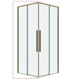Душевое ограждение GROSSMAN Galaxy 70х195 стекло прозрачное, профиль золото сатин &mdash; 