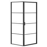 Душевое ограждение AZARIO RICHMOND 1000х1000х1950 R без поддона, чёрный профиль — 