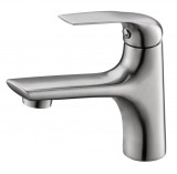 GAMMA Смеситель для раковины без донного клапана, нержавеющая сталь, исполнение сатин GAM-LVM-25-IN — 