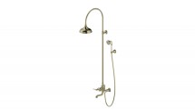 Душевая колонна со смесителем для ванны Bravat Art, бронза — 