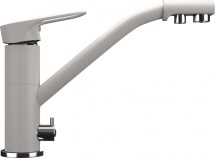 Смеситель для кухонной мойки Ulgran U-010 белый — 