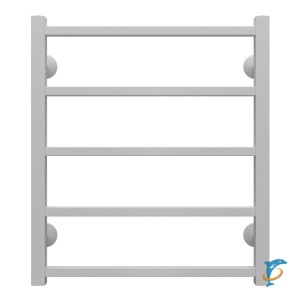 Полотенцесушитель водяной AZARIO ANCONA 500/600 квадрат, 5 секций, нижнее/диагональное подключение, 1/2", белый (AZ83876W)  (AZ83876W)