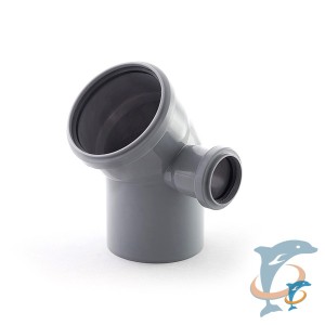 Отвод канализационный 110-50-45 правый ( Политек)   (О-110/50/45 правый)