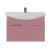 Мебель для ванной Misty Джулия 75 с зеркалом с полочкой подвесная розовая