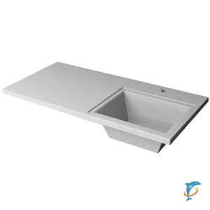 Раковина Stella Polar Мадлен 100x48 для установки над стиральной машиной, правая, цвет белый (SP-00000466)