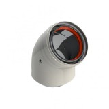 Элемент дымохода STOUT  D80/100 отвод 45° утепленный п/м — 