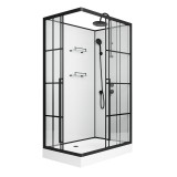 Душевая кабина Niagara Standart ST120/80/15QR/KL/BKT (120х80х225) поддон низкий(15см) черный, стекло прозрачное &mdash; 