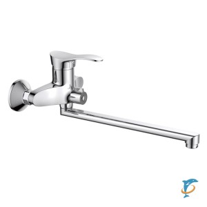 Смеситель для ванны HAIBA HB2201 длинный излив, латунь, хром  (HB2201)