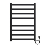 Полотенцесушитель электрический AZARIO PALERMO 500/800 квадрат, 8 секций, диммер справа, черный (AZ83858B) — 
