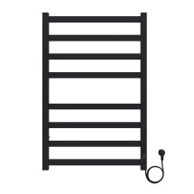 Полотенцесушитель электрический AZARIO PALERMO 500/800 квадрат, 8 секций, диммер справа, черный (AZ83858B) — 