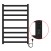 Полотенцесушитель электрический AZARIO PALERMO 500/800 квадрат, 8 секций, диммер справа, черный (AZ83858B)