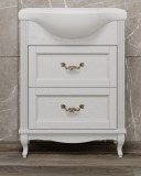 Тумба для комплекта ValenHouse Эллина 65/2 белая, фурнитура бронза — 