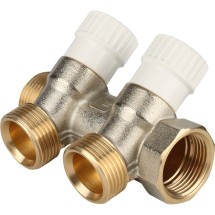 Коллектор STOUT распределительный 1&quot;, 2 отвода 1/2&quot; плоское уплотнение SMB 6852 011202 — 