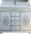 Тумба с раковиной Misty Milano 120 с 4-мя ящиками белая патина/декор