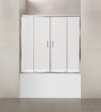 UNO-VF-2-170/145-M-Cr Шторка на ванну, матовое стекло, профиль хром 170x145 &mdash; 