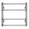 Полотенцесушитель водяной AZARIO FERRARA 500/500 4 секций, нижнее/диагональное подключение, 1/2", хром (AZ09155)