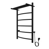 Полотенцесушитель электрический AZARIO VERONA 500/800 5 секций, с полкой, диммер справа, черный (AZ04858PB) — Водяной полотенцесушитель «Флоренция» 500/1240 Terminus Benetto 16 перекладин