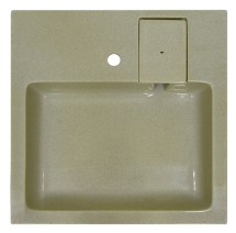 Раковина подвесная Azario Monako 600х600х85 литьевой мрамор, бежевая (CS00079880) — 