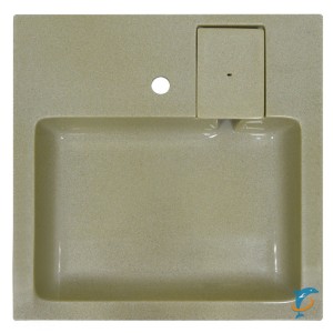 Раковина подвесная Azario Monako 600х600х85 литьевой мрамор, бежевая (CS00079880)  (CS00079880)