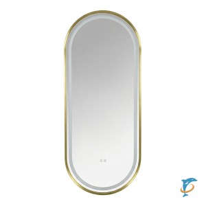 Зеркало с подсветкой Azario Блейк 1200х500х50 АZ-LED011625, золотой матовый  (АZ-LED011625)