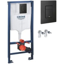 Инсталляция Grohe Rapid SL 38811KF0 для унитаза с черной матовой клавишей смыва (38811KF0) &mdash; 