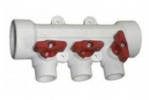 Коллектор Millennium с 3 выходами (красные ручки) — 