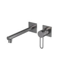 Смеситель для раковины Iddis Duna DUNGM00i65 встраиваемый, цвет графит матовый PVD &mdash; THESBBTi06, Смеситель для ванны с термостатом с верхним душем, Thermolife, ID