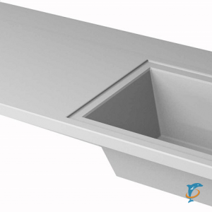 Раковина Stella Polar Мадлен 130x48 для установки над стиральной машиной, правая, цвет белый (SP-00000476)