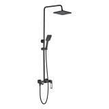 Душевая система HAIBA HB24817-7 тропический душ, латунь, черный — 